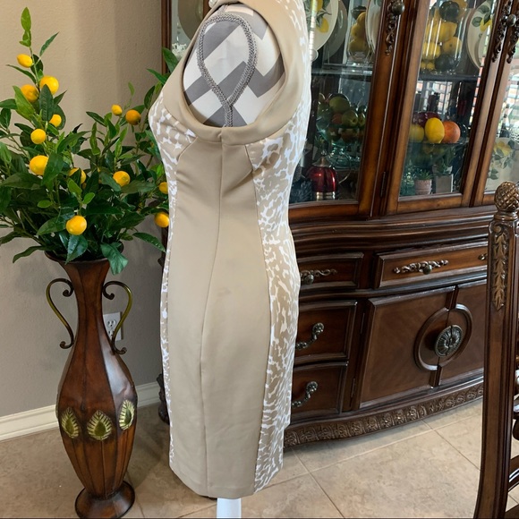 Calvin Klein | animal print colorblock scuba dress size 8 - Picture 7 of 15